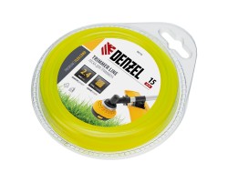 Леска для триммера, квадрат 2.4 мм х 15 м, блистер Flex cord Denzel