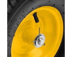 Тачка строительная, усиленная, объем 140 л, 250 кг, двухколесная, колесо 15х6.00-6 Denzel-foto12