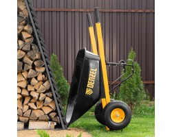 Тачка строительная, усиленная, объем 140 л, 250 кг, двухколесная, колесо 15х6.00-6 Denzel-foto14