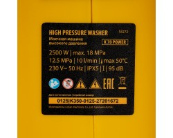 Моечная машина высокого давления K 70 Power, 2500 Вт, 180 бар, 600 л/ч, асинх. двиг.// Denzel-foto35