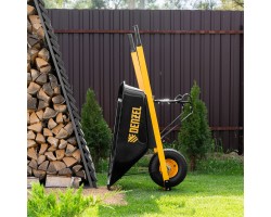 Тачка строительная, усиленная, объем 140 л, 230 кг, колесо 15х6.00-6 Denzel-foto11