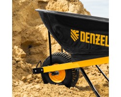 Тачка строительная, усиленная, объем 140 л, 230 кг, колесо 15х6.00-6 Denzel-foto15