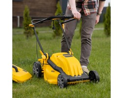 Газонокосилка электрическая GMC-2000, шир. 44см, 2000 Вт, 6 уров., травосб. 45 л Denzel-foto25