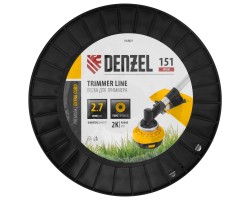 Леска для триммера двухкомпонентная круглая, 2,7мм х 151м, на DIN катушке EXTRA CORD Denzel-foto3