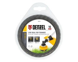 Леска для триммера двухкомпонентная, квадратная 3 мм x 15 м Extra cord Denzel-foto2