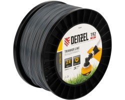 Леска для триммера двухкомпонентная круглая, 2,4мм х 192м, на DIN катушке EXTRA CORD Denzel