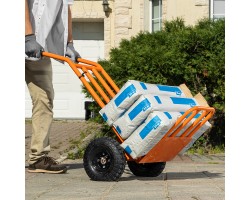 Тележка ручная 2-х колесная, облегченная, г/п 150кг, откидная платформа 430х355мм Сибртех-foto14