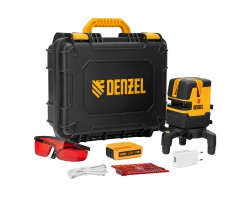 Лазерный уровень LX 05 Red, 20 м, 635 нм, аккумулятор Li 5200 mAh, резьба 5/8" Denzel