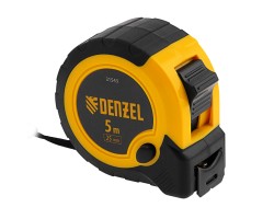 Рулетка 5м х 25мм, двухкомп. корпус, кнопка-пауза Denzel