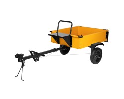 Прицеп для мотоблока TT-500, оцинк., груз. 500 кг, рег. сцепка, колеса 4.00-10, в упаковке Denzel 