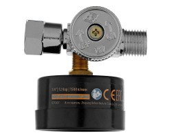 Регулятор давления с манометром для краскораспылителя K1500, 12 бар, 1/4" Denzel-foto4