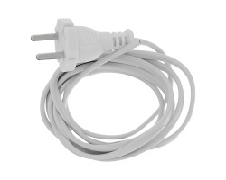 Шнур электрический соединительный, для настольной лампы, 1.7 м, 120 Вт, белый, тип V-1 Сибртех