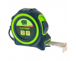 Рулетка Сапфир,двухкомпонентный корпус,7,5 м х 25 мм Сибртех-foto2