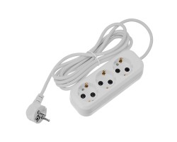 Удлинитель бытовой 3 м, 10A, тип УХз10, с заземлением, 3 розетки Сибртех