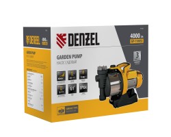 Садовый поверхностный насос GP1100SS, 1100 Вт, 4000 л/ч, подъем 45 м, пластик Denzel-foto15