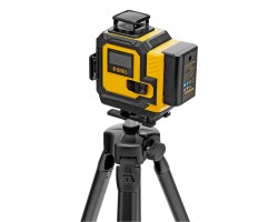 Лазерный уровень мультипризменный DLV 360-4T, 30 м, зеленый луч, Li-Ion 2,4 Aч, штатив// Denzel-foto21