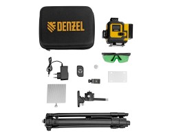 Лазерный уровень мультипризменный DLV 360-4T, 30 м, зеленый луч, Li-Ion 2,4 Aч, штатив// Denzel-foto26