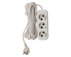 Удлинитель бытовой 7 м, 10А, тип УХз10, с заземлением, 3 розетки Сибртех-foto2