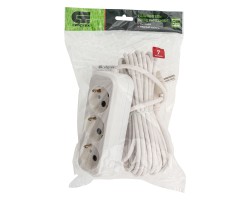 Удлинитель бытовой 7 м, 10А, тип УХз10, с заземлением, 3 розетки Сибртех-foto4