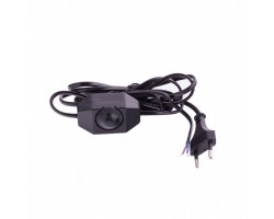 Шнур электрический соединительный, для бра с диммером, 1.5 м, 120 Вт, черный, тип V-2 Сибртех