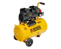 Компрессор безмасл. малошумный DLP-950/24, 950Вт,24 л, 2850 об/мин, 170 л/мин Denzel
