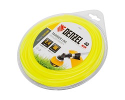 Леска для триммера, квадрат 2.4 мм х 40 м, блистер Flex cord Denzel