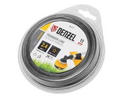 Леска для триммера двухкомпонентная звезда, 2,4мм х 15м, блистер EXTRA CORD, Denzel