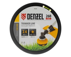 Леска для триммера звезда, 2,4мм х 260м, на DIN катушке FLEX CORD Denzel-foto3