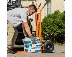 Тележка ручная 2-х колесная, усиленная, г/п 250кг, откидная платформа 530х400мм Сибртех-foto13