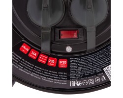 Удлинитель силовой на кабельной катушке, ПВС, 50 м, 4 розетки с крышкой, IP44, 16А, УХз16, Сибртех-foto7