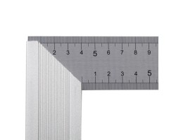 Угольник стальной 400 мм, нержавеющая сталь, градуировка, алюминиевое основание Denzel-foto3