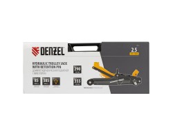 Домкрат гидравлический подкатной с фиксатором, 2,5 т, 85-385 мм, в пласт. кейсе Denzel-foto9