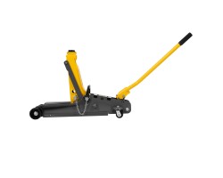 Домкрат гидравлический подкатной с фиксатором, 2,5 т, 85-385 мм, в пласт. кейсе Denzel-foto6