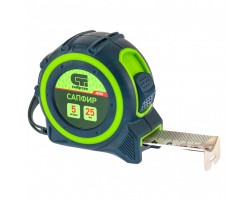 Рулетка Сапфир,двухкомпонентный корпус,5 м х 25 мм Сибртех-foto2