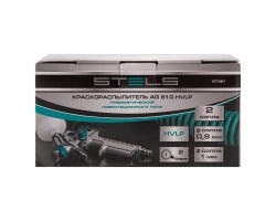 Краскораспылитель AG 810 HVLP, гравитационный, сопло 0.8 мм и 1 мм Stels-foto9