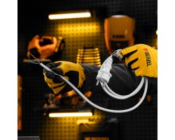 Шнур сетевой Energy Series, ПВС, 1,5 м, 2 x 1,5 мм, с неразборной вилкой, белый, Denzel-foto8