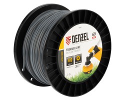 Леска для триммера двухкомпонентная круглая, 4,0мм х 69м, на DIN катушке EXTRA CORD Denzel