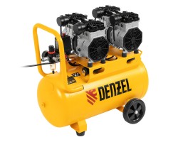 Компрессор безмасляный, малошумный DLS 2200/50, 2200 Вт, 2x1100, 50 л, 380 л/мин// Denzel 