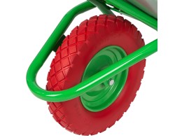 Тачка садово-строительная с PU колесом, грузоподъемность 180 кг, объем 90 л Сибртех-foto9