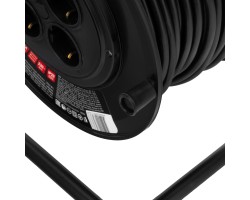 Удлинитель силовой на кабельной катушке, ПВС, 50 м, 4 розетки, 16А, тип УХз16, Сибртех-foto6