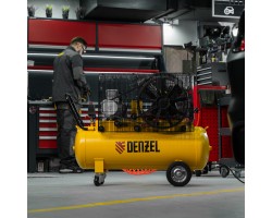 Компрессор воздушный рем. привод BCV 4000-T/100, 4,0 кВт, 100 литров, 690 л/мин Denzel-foto28