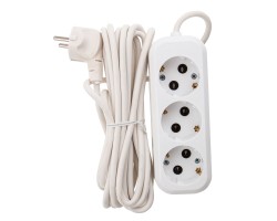 Удлинитель бытовой 5 м, 10A, тип УХз10, с заземлением, 3 розетки Сибртех-foto2