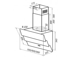 Кухонная вытяжка MAUNFELD Cascada Push 50 черный-foto16