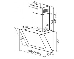 Кухонная вытяжка MAUNFELD Wind 50 черный-foto16