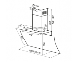 Вытяжка Maunfeld SKY STAR CHEF 50 Glass White-foto2