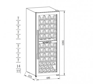 Холодильник Maunfeld MFWC-201D77
