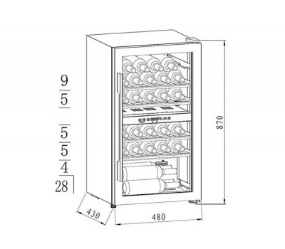 Холодильник Maunfeld MFWC-85D28