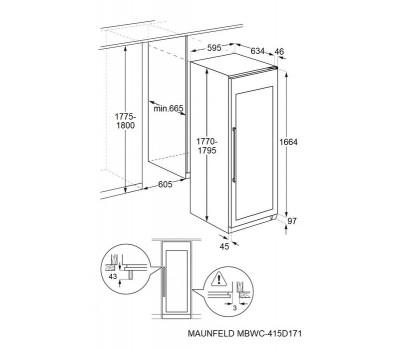 Холодильник Maunfeld MBWC-415D171