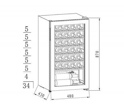 Холодильник Maunfeld MFWC-85S34