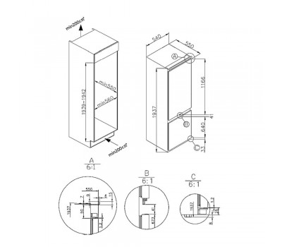 Холодильник Maunfeld MBF193NFW